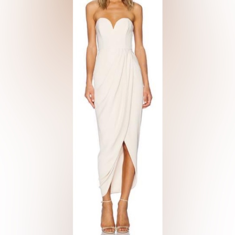 Shona Joy Light Pink Strapless Dress